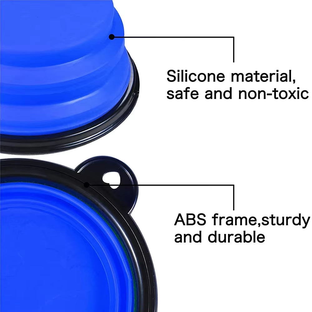 350Ml Dog and Cat Folding Bowl Pet Silicone Mold Collapsible Travel Outdoor Portable Drinking Water Feeding Slow Food Bowl