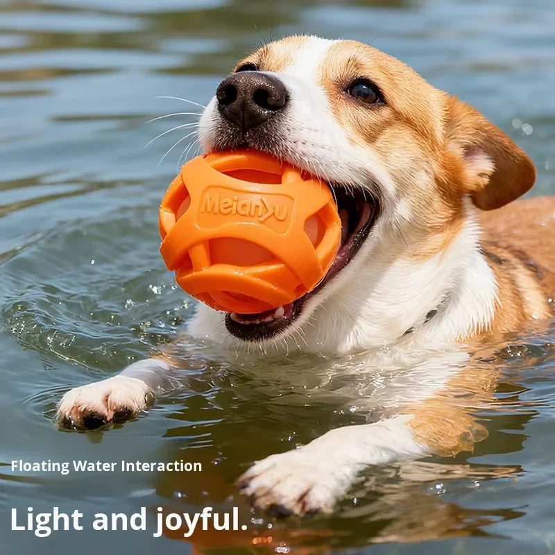 Breathe Easy TPR Bite-Resistant Hollow Floating Food-Leaking Teething Dog Air Fetch Ball Toy Hot Sale for Dogs & Cats
