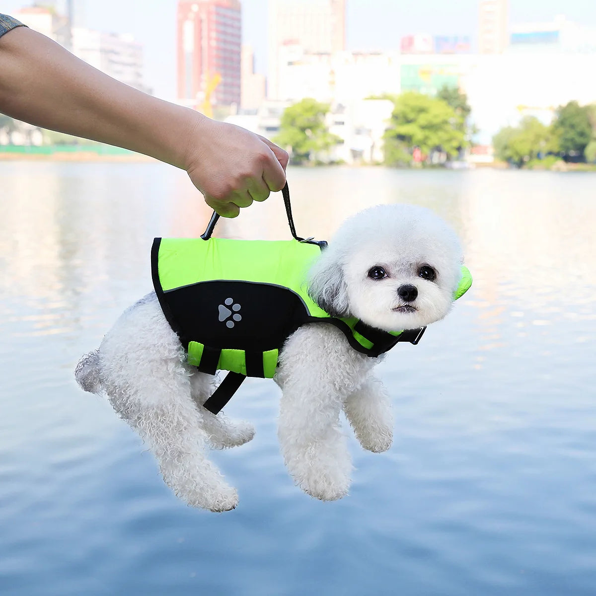 Pet Dog Hand-Held Life Jacket Towing Swimming Suit for Small Medium and Large Dogs to Play in Water and Cool down in Summer