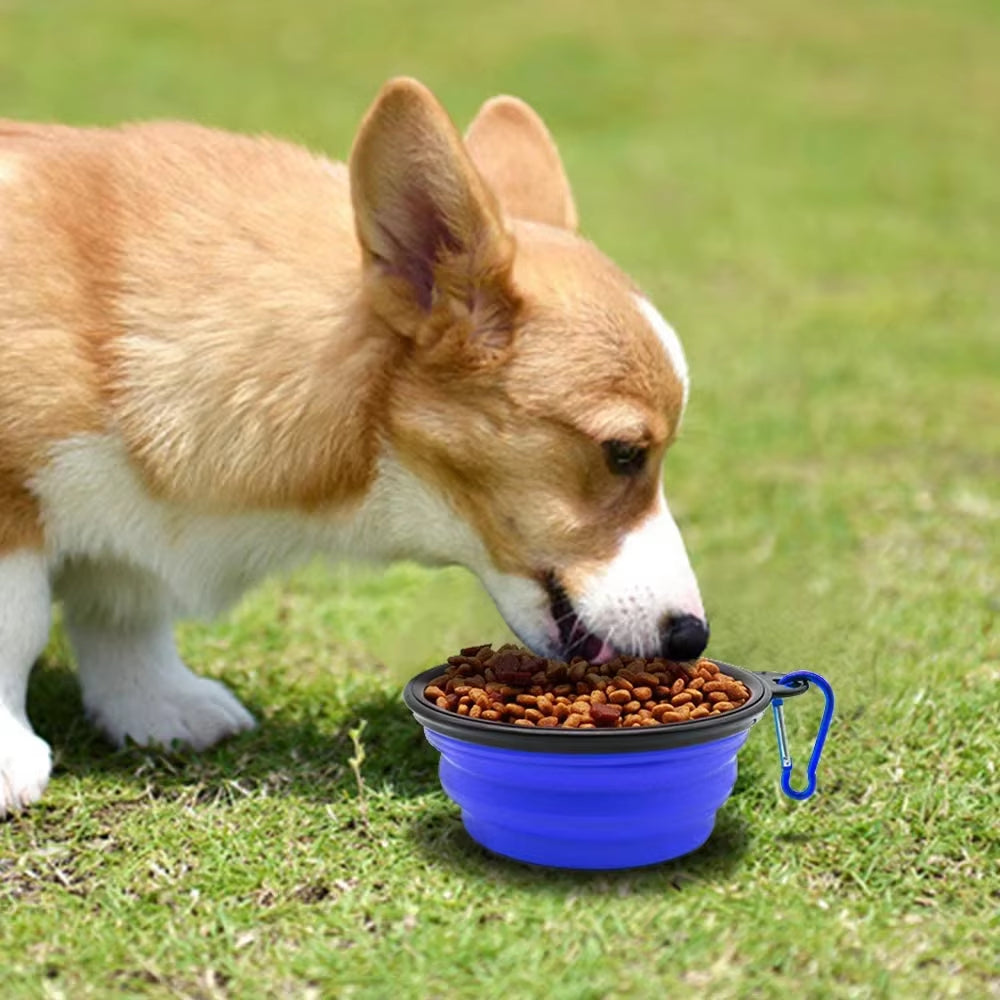 350Ml Dog and Cat Folding Bowl Pet Silicone Mold Collapsible Travel Outdoor Portable Drinking Water Feeding Slow Food Bowl