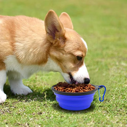 350Ml Dog and Cat Folding Bowl Pet Silicone Mold Collapsible Travel Outdoor Portable Drinking Water Feeding Slow Food Bowl