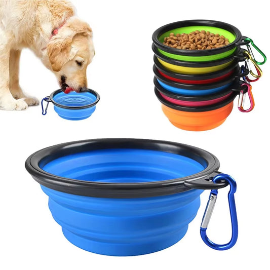 350Ml Dog and Cat Folding Bowl Pet Silicone Mold Collapsible Travel Outdoor Portable Drinking Water Feeding Slow Food Bowl